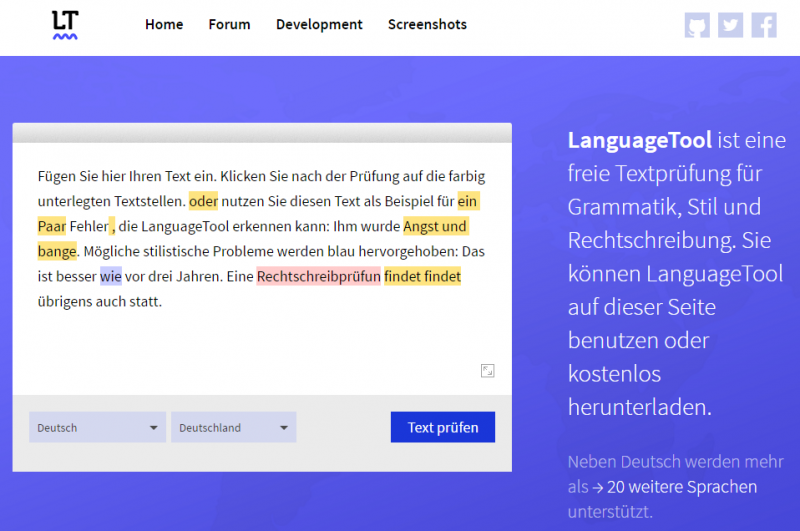 LanguageTool nicht nur in der Kontaktphase eine Arbeitserleichterung