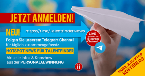 Folgen Sie den Talentfinder News unserem Telegram Channel - POSTING