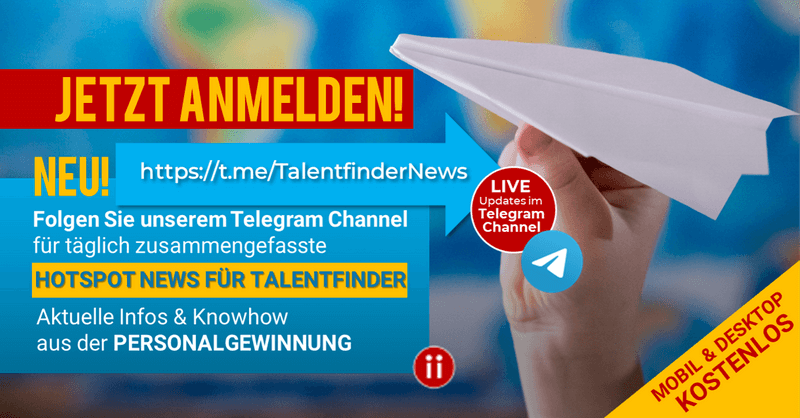 Folgen Sie den Talentfinder News unserem Telegram Channel