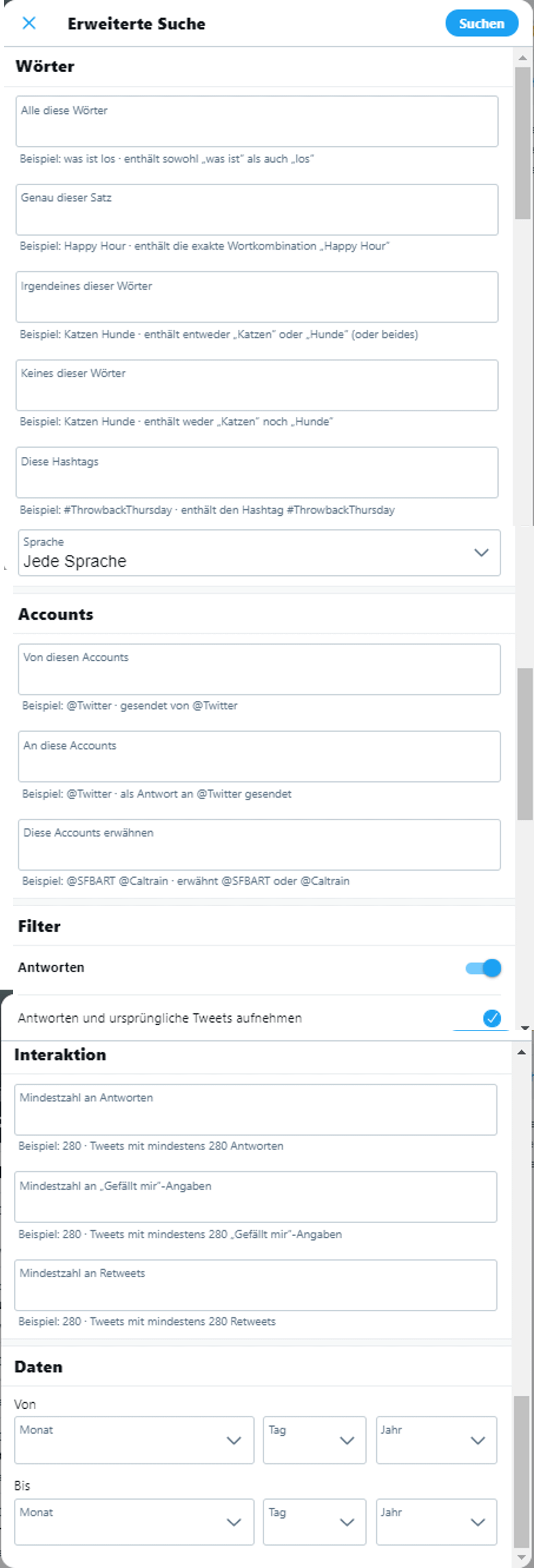 Twitter Sourcing - Advanced Search